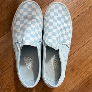 Vans Blue Checkered Slip-On Sneakers